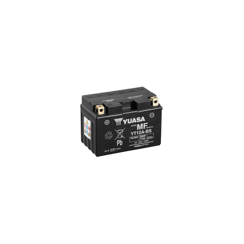 YUASA Batterie Moto 12V – 18Ah - YT12ABS - Sans entretien