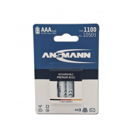Blister 4 piles ANSMANN HR03 - AAA - NiMh - 1.2V - 1100mAh
