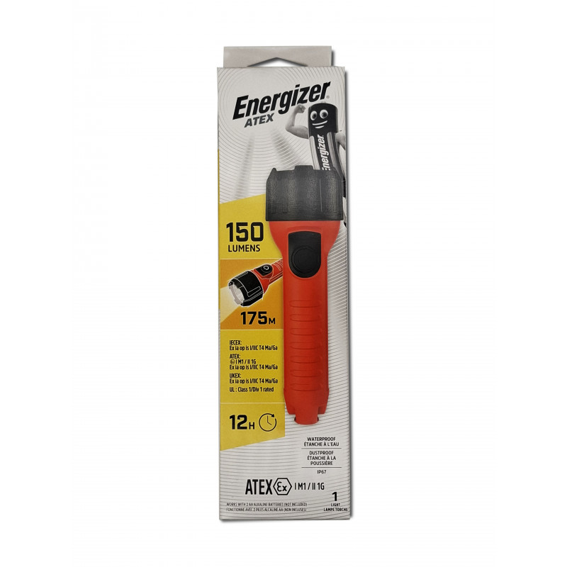 Lampe torche LED 2AA - marque ENERGIZER - Conforme aux normes ATEX.