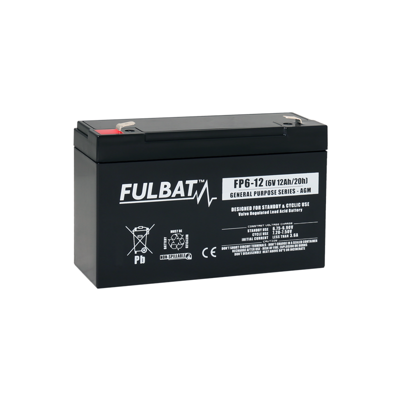 Batterie Plomb Standard 6V 12Ah - FP6-12 - Fulbat